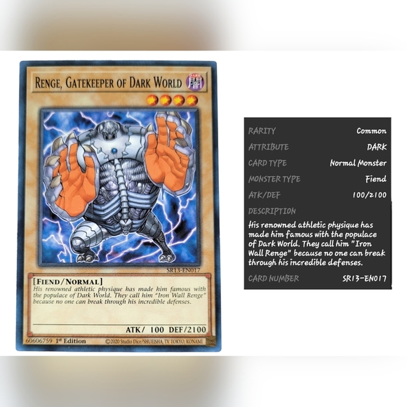 YU-GI-OH CARD LOT OF 4 ~ ZURE ~ RENGE ~ ARCHFIEND SOLDIER ~ DARK WORLD - Picture 3 of 6